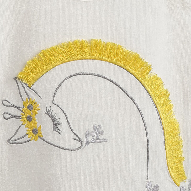 Girls Light Natural Printed Short Sleeve T-Shirt image number 3
